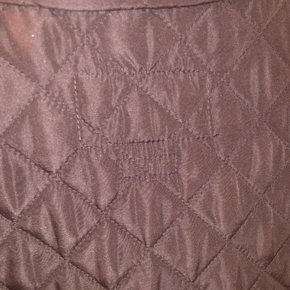 Van Heusen Vest Jacket Quilted Mock Neck Brown Front Pocket Women’s XXL - Picture 6 of 6